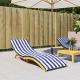 VidaXL Ligbedkussen gestreept oxford stof blauw en wit