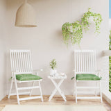 Vidaxl stoelkussens 2 st bladpatroon 40x40x7 cm stof