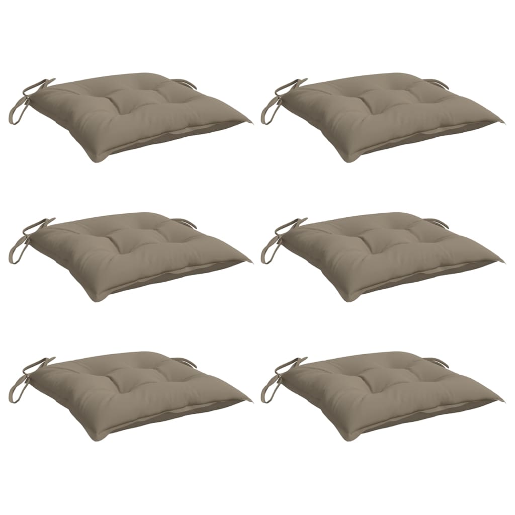 Vidaxl palletkussens 6 st 50x50x7 cm oxford stof taupe