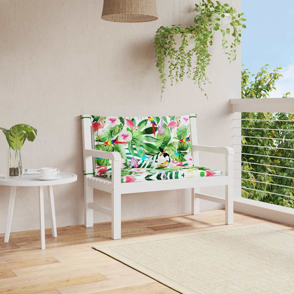 Vidaxl tuinbankkussens 2 st 100x50x7 cm stof meerkleurig