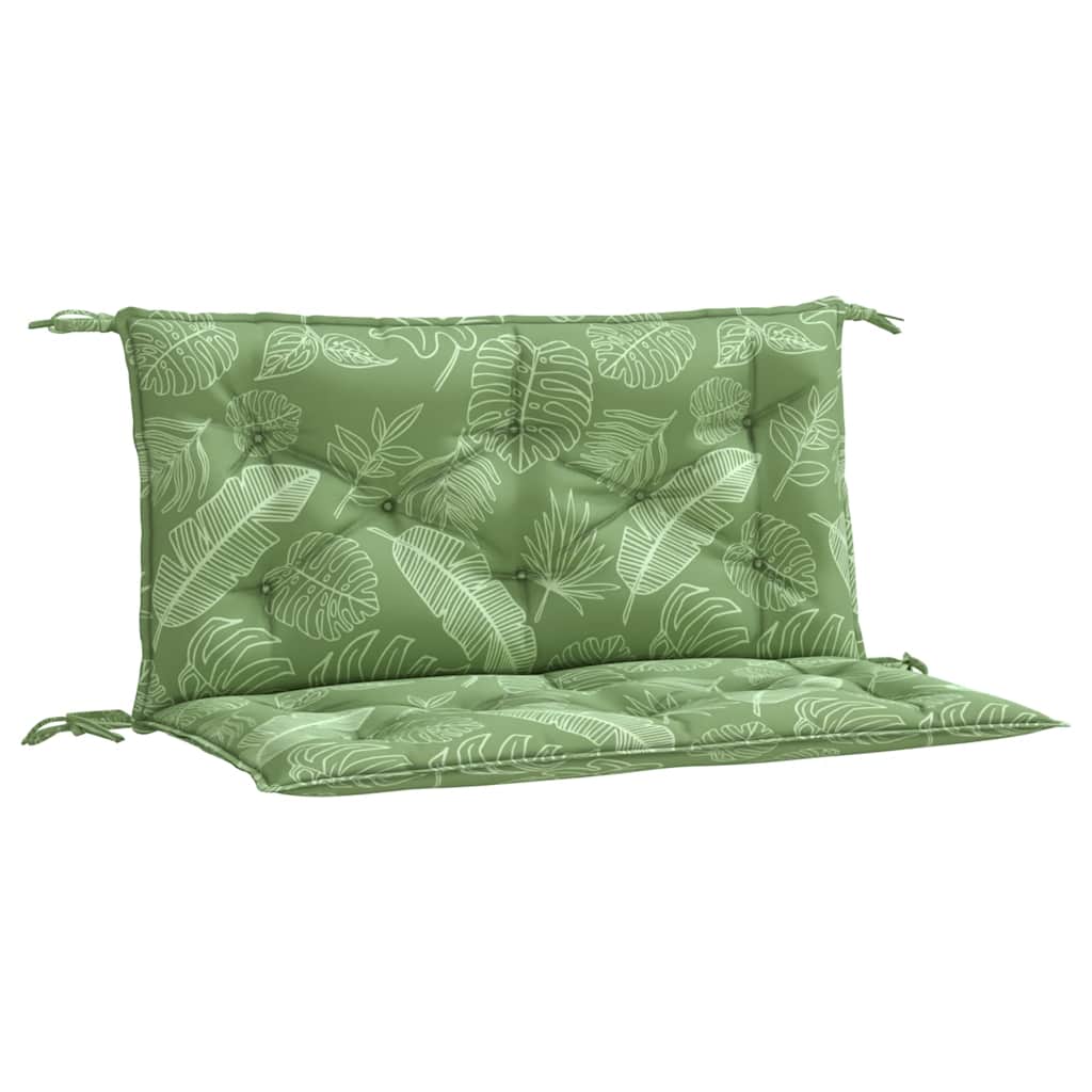 Vidaxl tuinbankkussens 2 st bladpatroon 100x50x7 cm stof