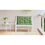 Vidaxl tuinbankkussens 2 st bladpatroon 100x50x7 cm stof