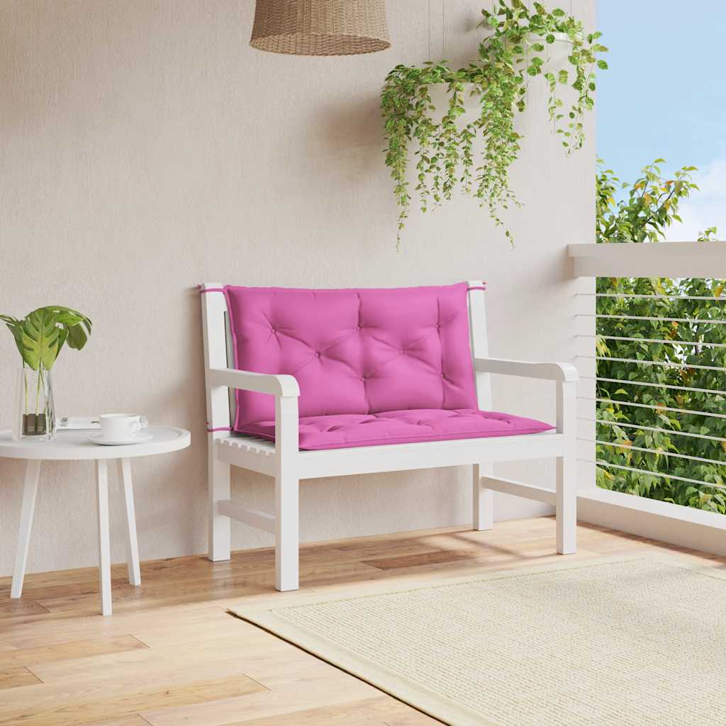 Vidaxl tuinbankkussens 2 st 100x50x7 cm stof roze