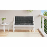 Vidaxl tuinbankkussens 2 st ruitpatroon 120x50x7 cm stof zwart