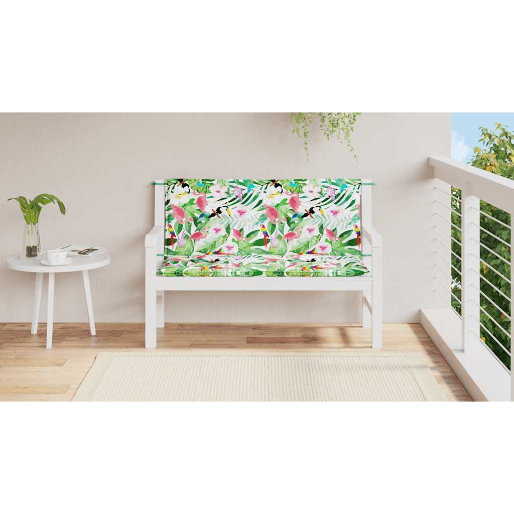 Vidaxl tuinbankkussens 2 st 120x50x7 cm stof meerkleurig
