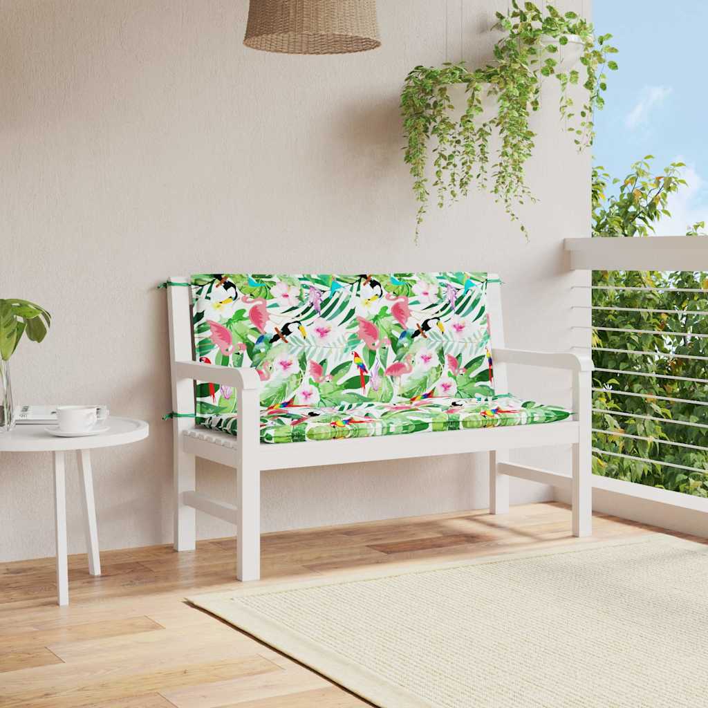 Vidaxl tuinbankkussens 2 st 120x50x7 cm stof meerkleurig