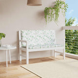 Vidaxl tuinbankkussens 2 st bladpatroon 120x50x7 cm stof