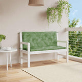 Vidaxl tuinbankkussens 2 st bladpatroon 120x50x7 cm stof