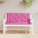 Vidaxl tuinbankkussens 2 st 120x50x7 cm stof roze