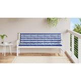 Vidaxl tuinbankkussens 2 st oxford stof gestreept wit en blauw