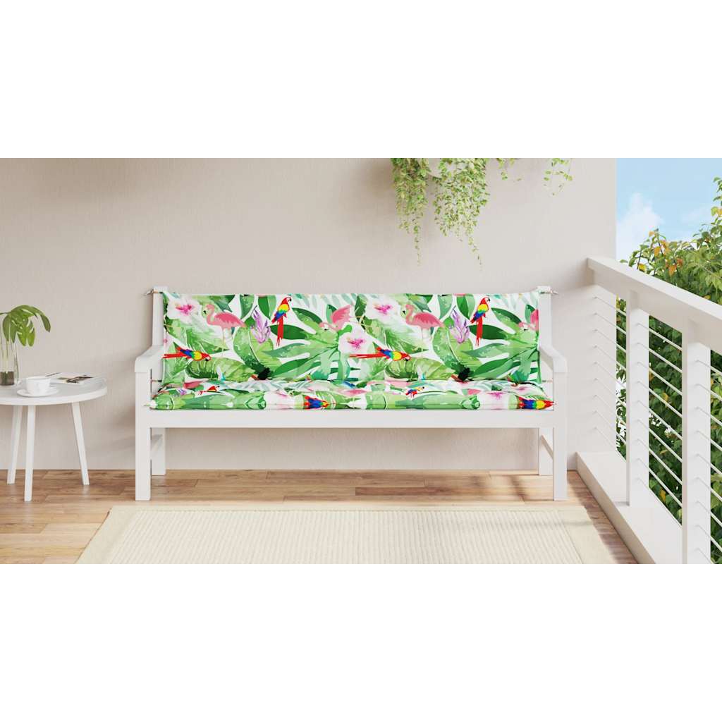 Vidaxl tuinbankkussens 2 st 200x50x7 cm stof meerkleurig