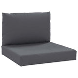Vidaxl palletkussens 2 st stof antraciet