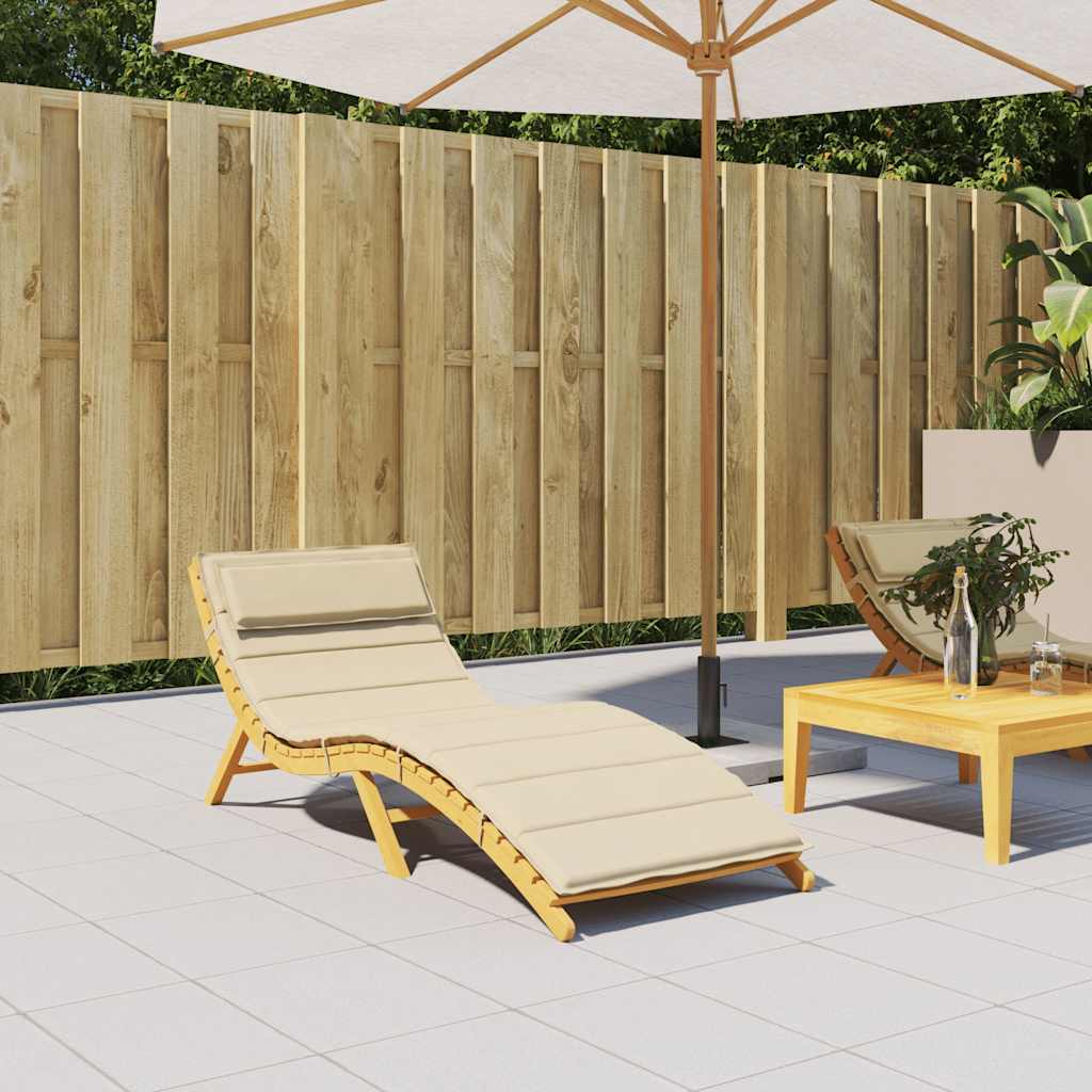 Vidaxl ligbedkussen 180x60x4 cm oxford stof beige