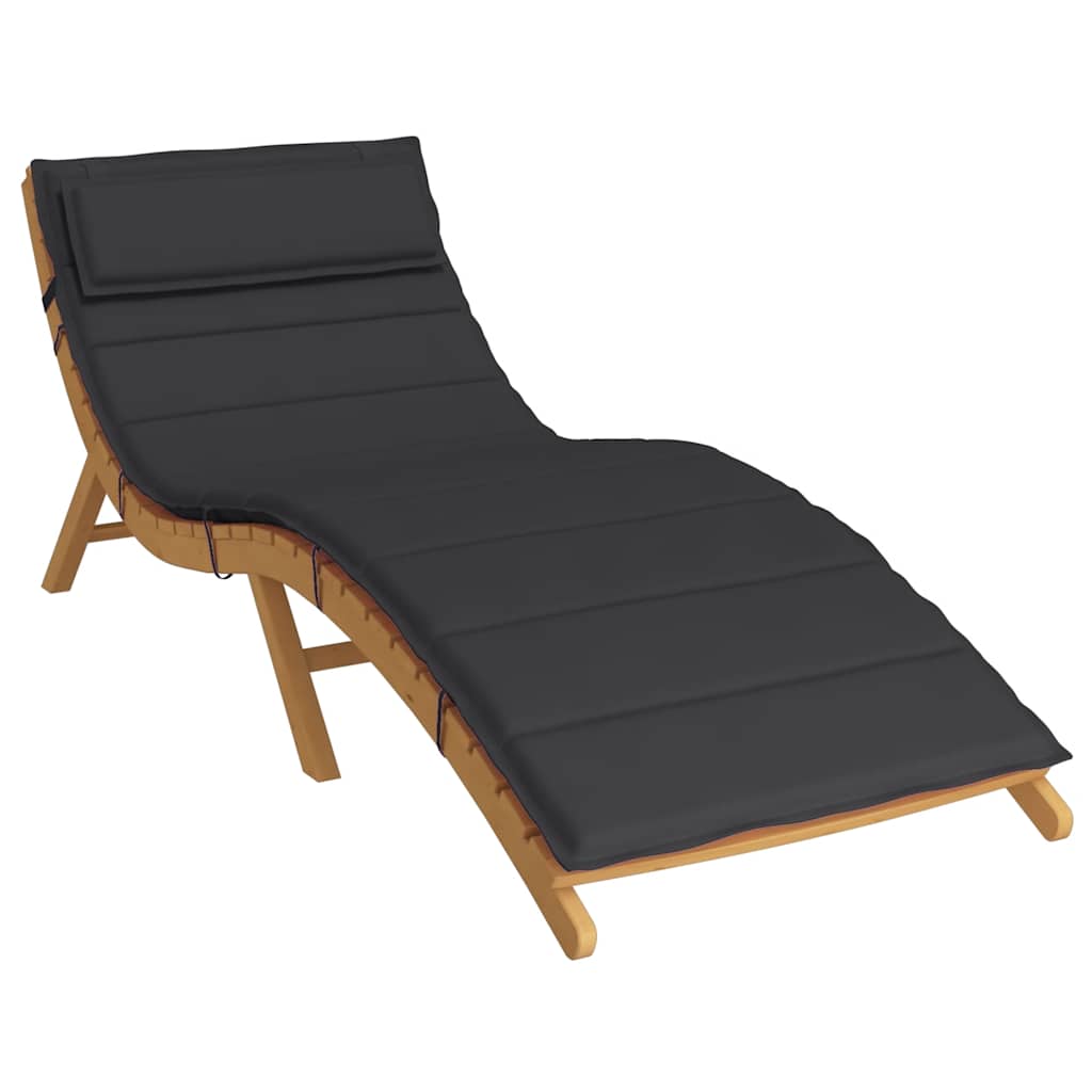 Vidaxl ligbedkussen 180x60x4 cm oxford stof zwart