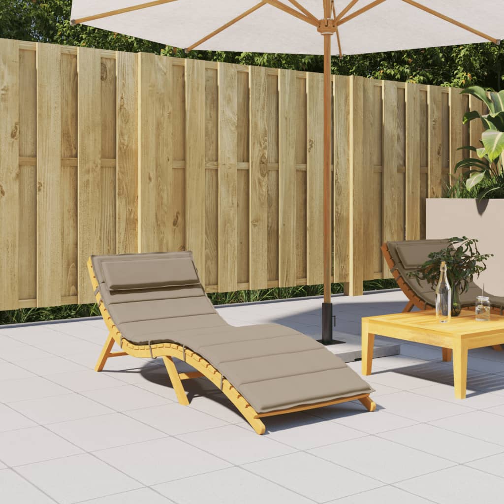 VidaXL Ligbedkussen 180x60x3 cm oxford stof taupe