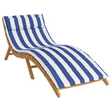 Vidaxl ligbedkussen gestreept 180x60x4 cm oxford stof blauw en wit
