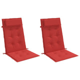 Vidaxl stoelkussens 2 st hoge rug oxford stof rood