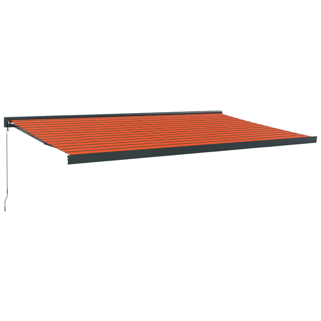 VidaXL Luifel uittrekbaar 5x3 m stof en aluminium oranje en bruin