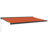 VidaXL Luifel uittrekbaar 5x3 m stof en aluminium oranje en bruin