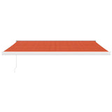 VidaXL Luifel uittrekbaar 4x3 m stof en aluminium oranje en bruin