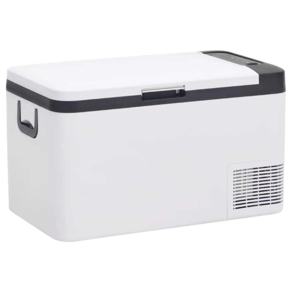 Vidaxl koelbox met handvat 18 l pp pe zwart en wit