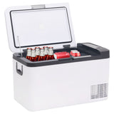 Vidaxl koelbox met handvat 18 l pp pe zwart en wit