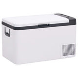 Vidaxl koelbox met handvat 25 l pp pe zwart en wit
