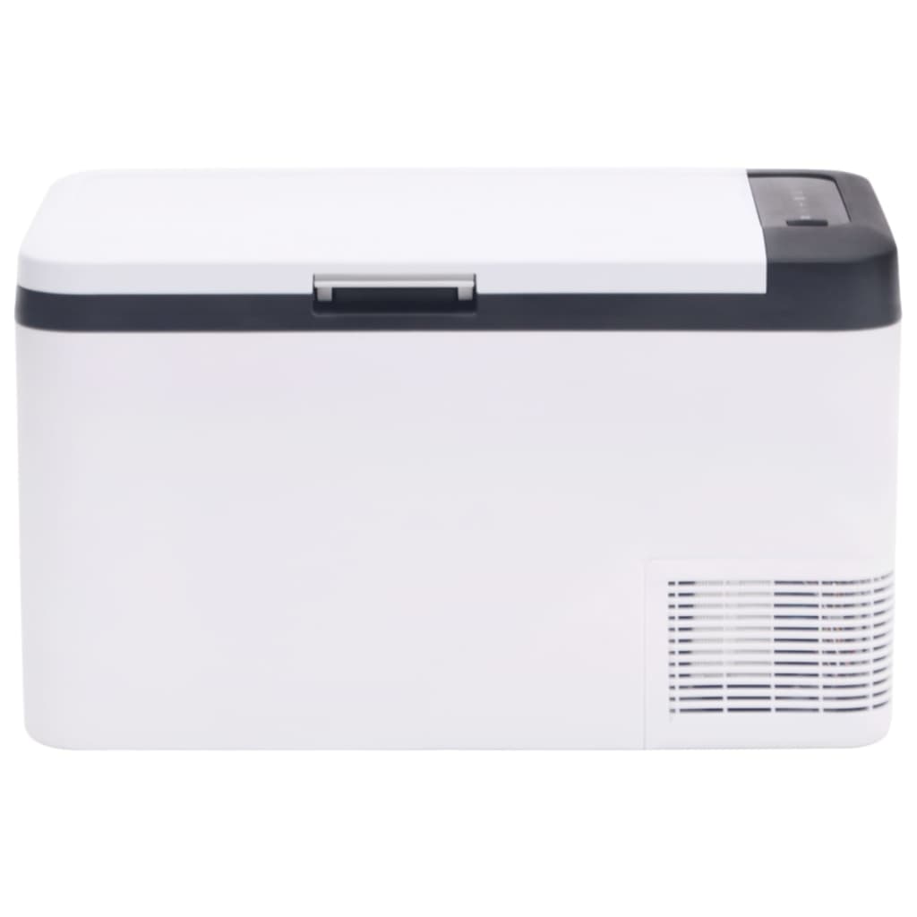Vidaxl koelbox met handvat 25 l pp pe zwart en wit