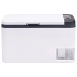 Vidaxl koelbox met handvat 25 l pp pe zwart en wit