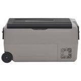 Vidaxl koelbox met wielen en handvat 36 l polypropeen zwart en grijs