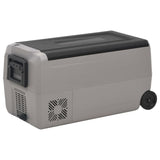 Vidaxl koelbox met wielen en handvat 60 l polypropeen zwart en grijs