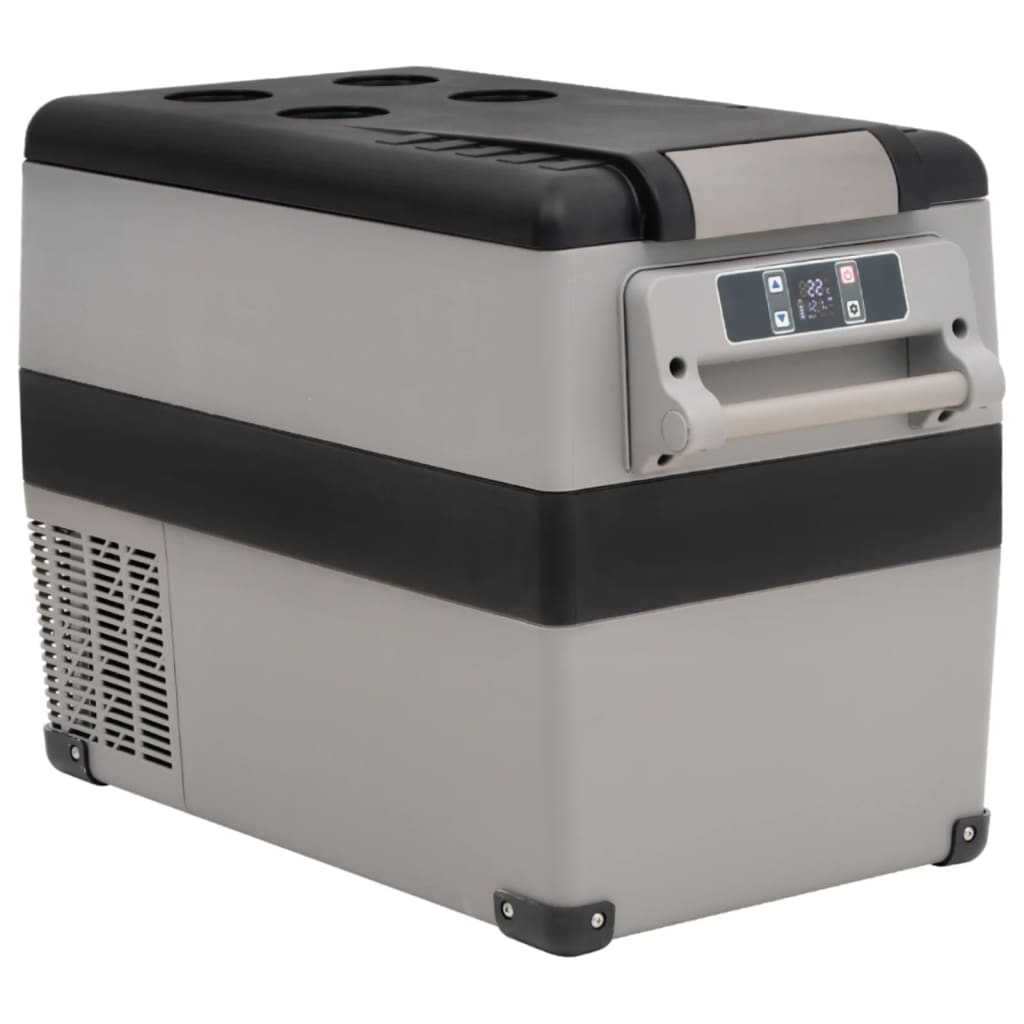 VidaXL Koelbox met handvat 45 L PP PE zwart en wit