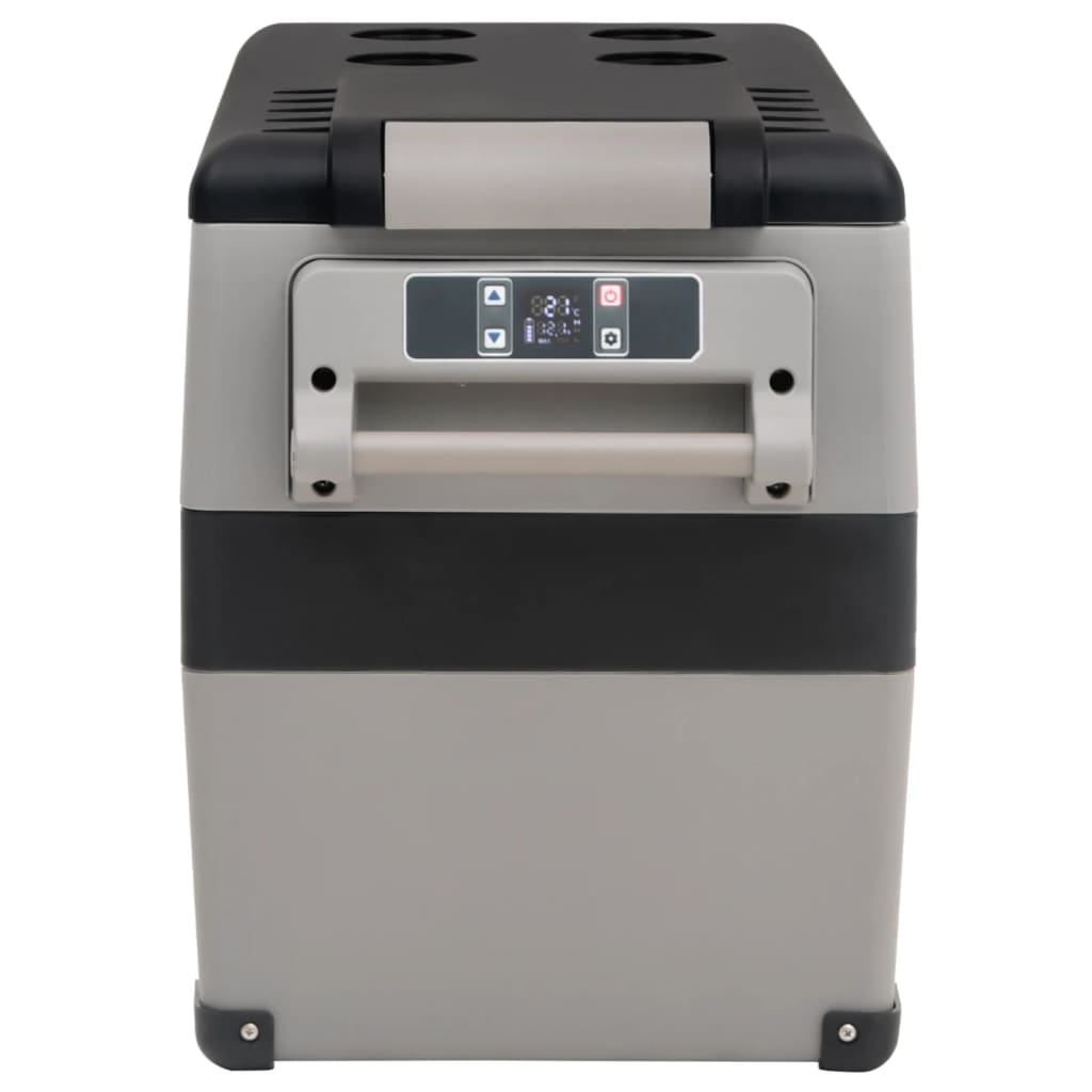 VidaXL Koelbox met handvat 45 L PP PE zwart en wit