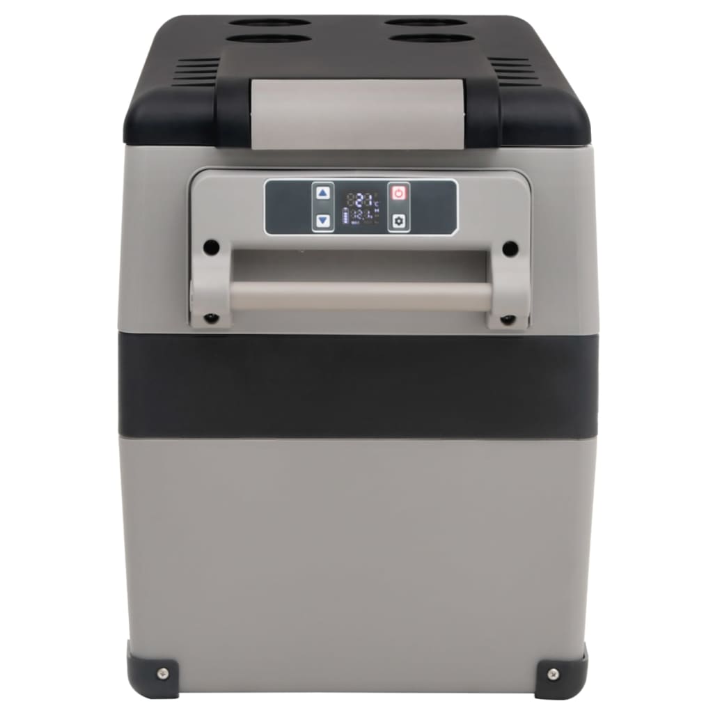 Vidaxl koelbox met handvat 55 l pp pe zwart en grijs