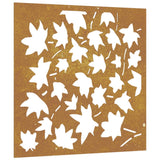 Vidaxl wanddecoratie tuin esdoornbladontwerp 55x55 cm cortenstaal