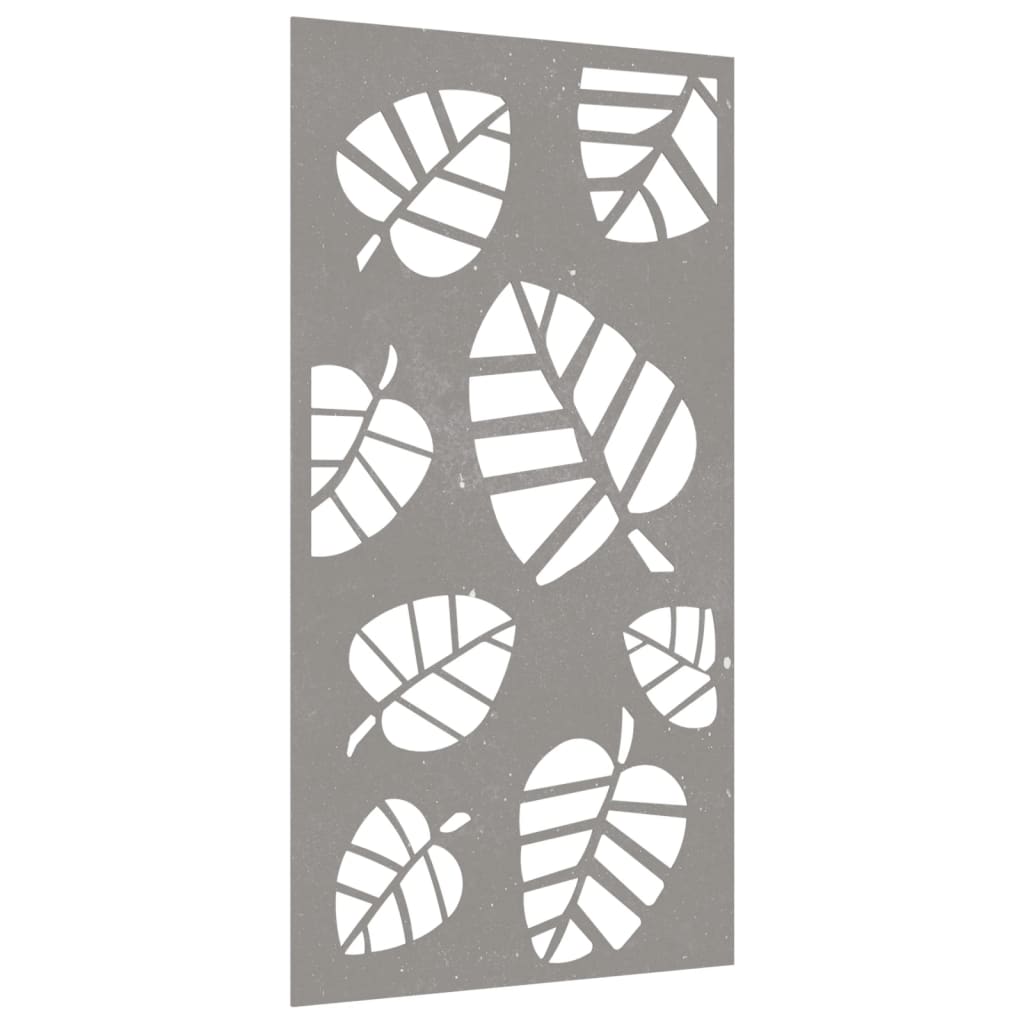 Vidaxl wanddecoratie tuin bladontwerp 105x55 cm cortenstaal