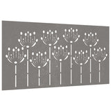 Vidaxl wanddecoratie tuin bloemenontwerp 105x55 cm cortenstaal