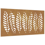 Vidaxl wanddecoratie tuin bladontwerp 105x55 cm cortenstaal