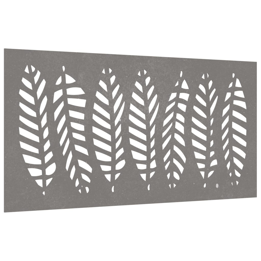 Vidaxl wanddecoratie tuin bladontwerp 105x55 cm cortenstaal