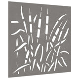 Vidaxl wanddecoratie tuin grasontwerp 55x55 cm cortenstaal