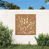Vidaxl wanddecoratie tuin grasontwerp 55x55 cm cortenstaal