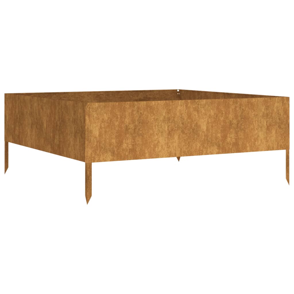 Vidaxl plantenbak verhoogd 100x100x41 cm cortenstaal