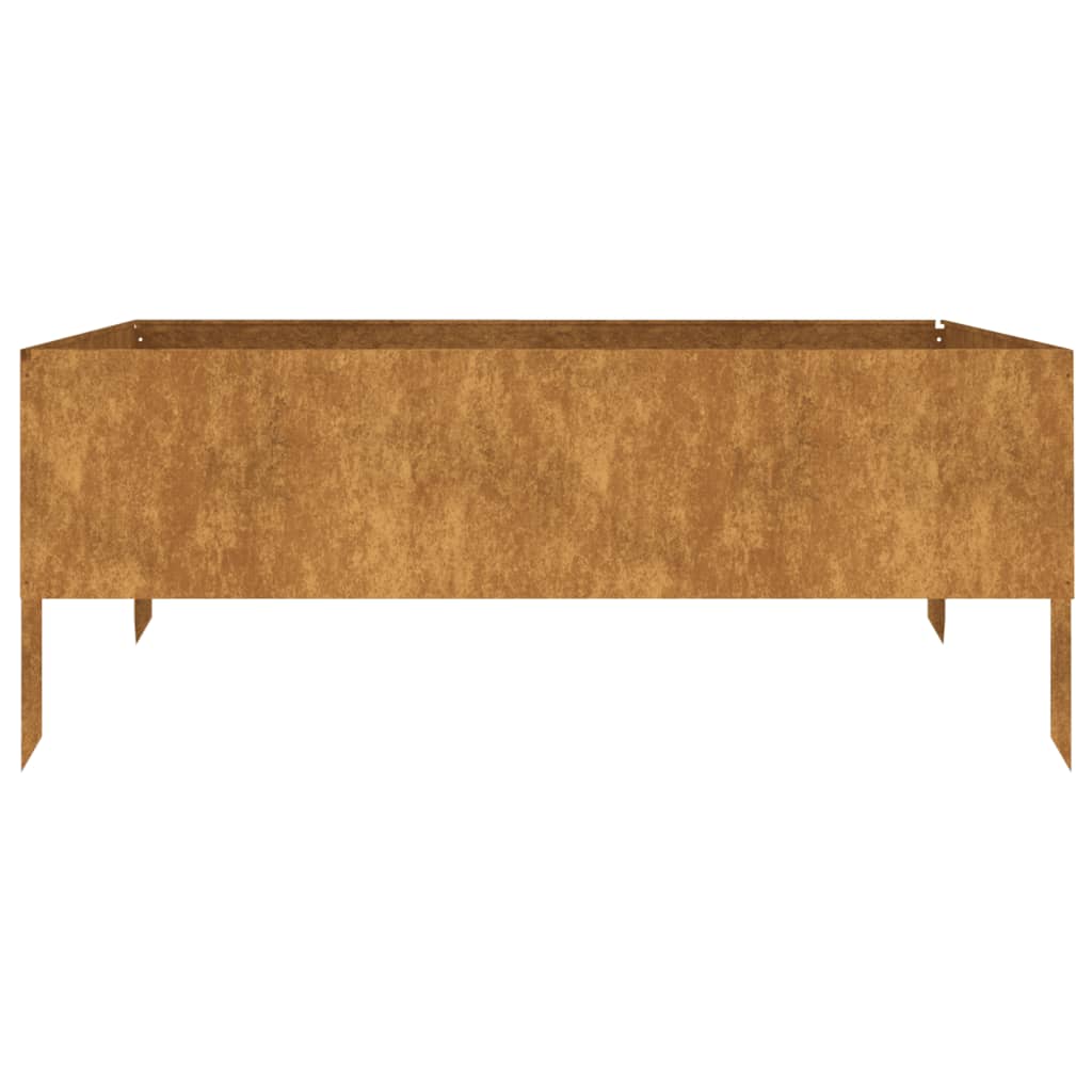Vidaxl plantenbak verhoogd 100x100x41 cm cortenstaal