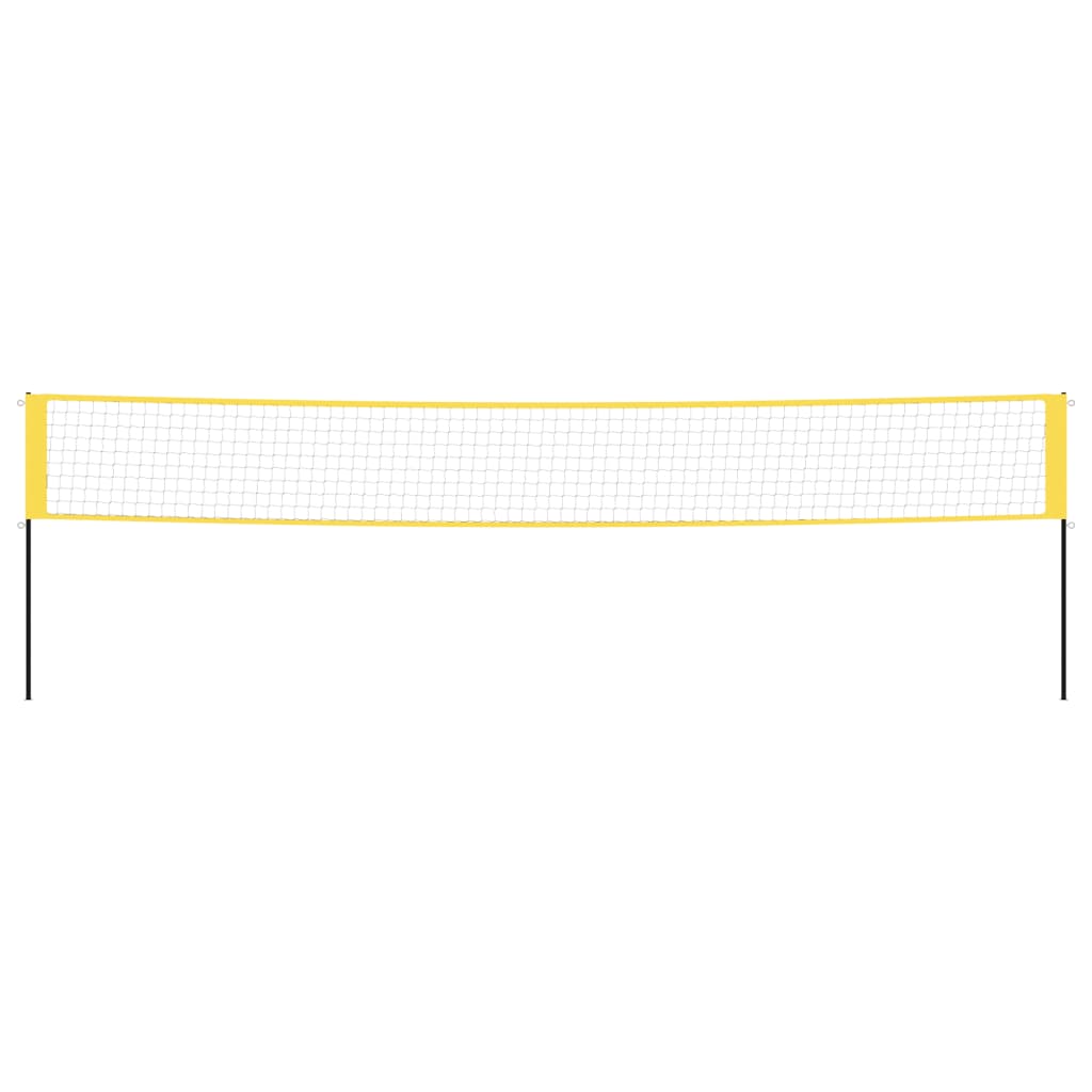Vidaxl badmintonnet 600x155 cm pe-stof geel en zwart