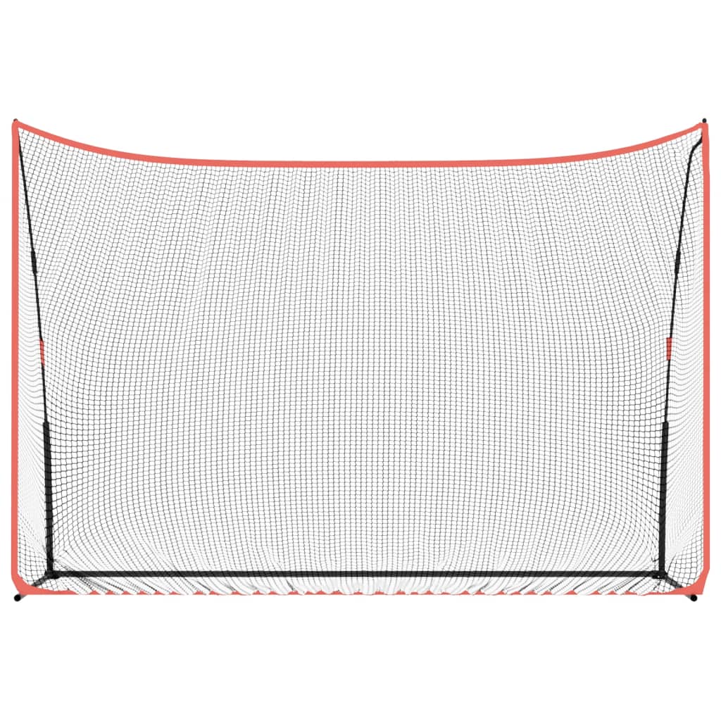 Vidaxl golftrainingsnet 305x91x213 cm polyester zwart en rood