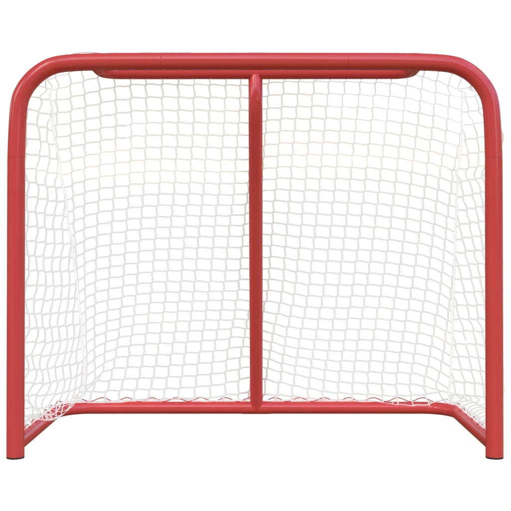 Vidaxl hockeydoel 183x71x122 cm polyester rood en wit
