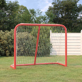 Vidaxl hockeydoel 183x71x122 cm polyester rood en wit