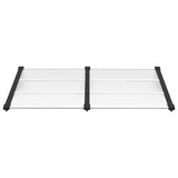 Vidaxl deurluifel 152,5x90 cm polycarbonaat zwart en transparant