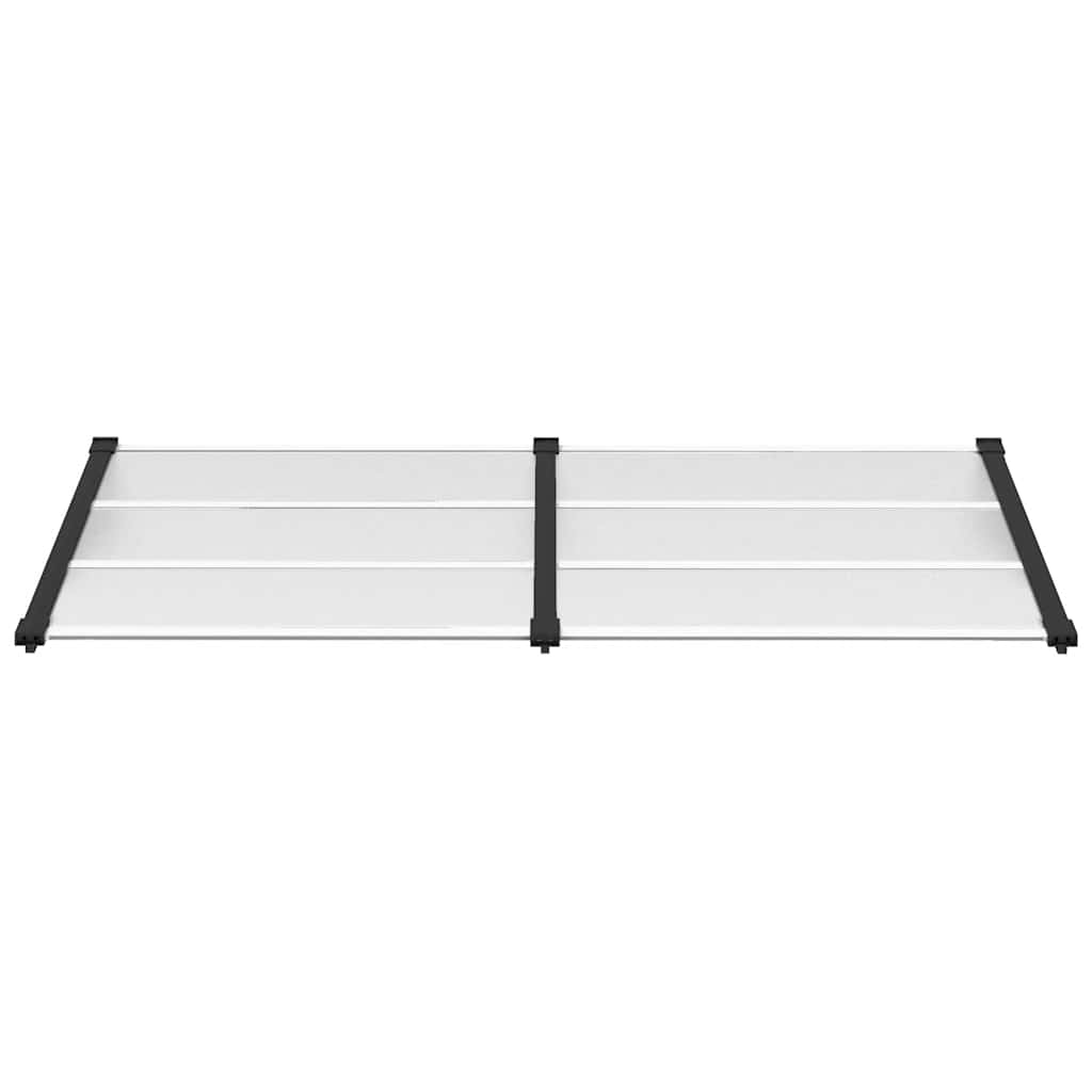 Vidaxl deurluifel 199x90 cm polycarbonaat zwart en transparant