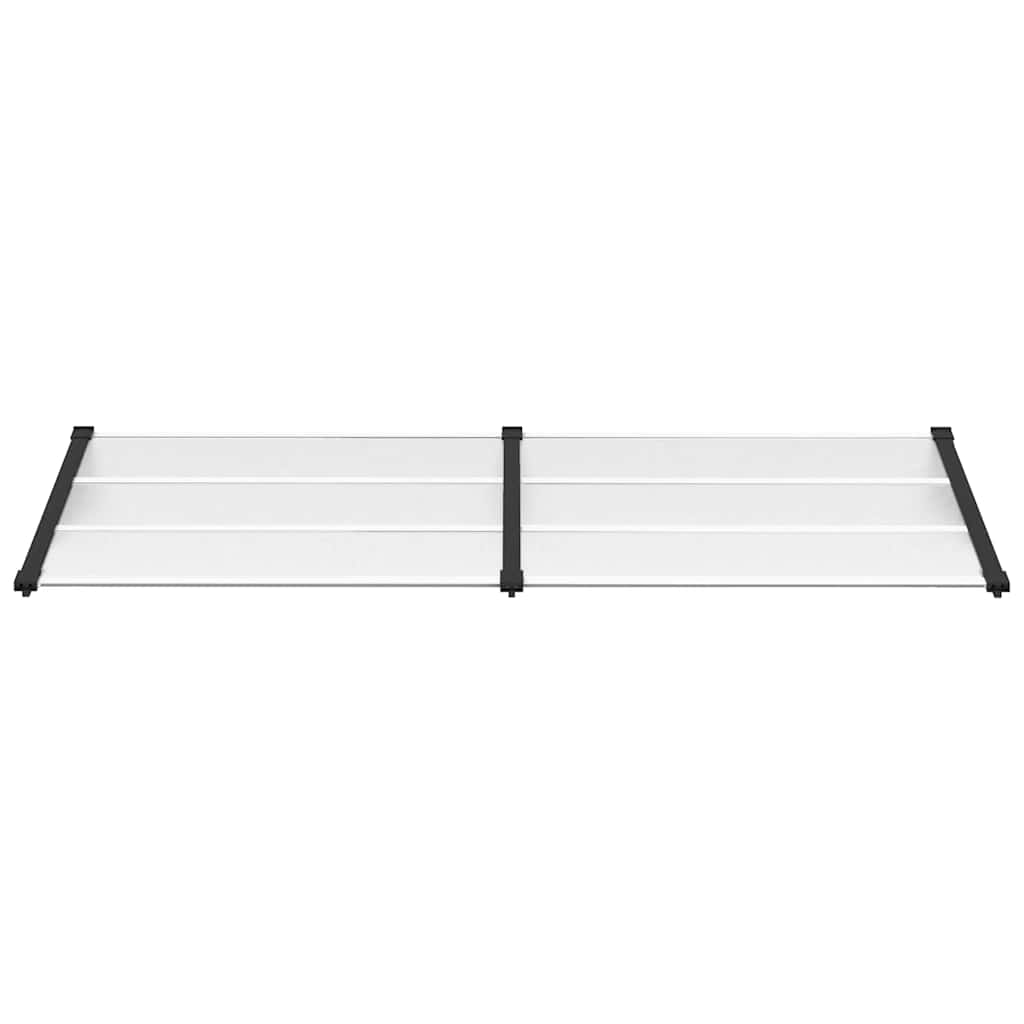 Vidaxl deurluifel 239x90 cm polycarbonaat zwart en transparant